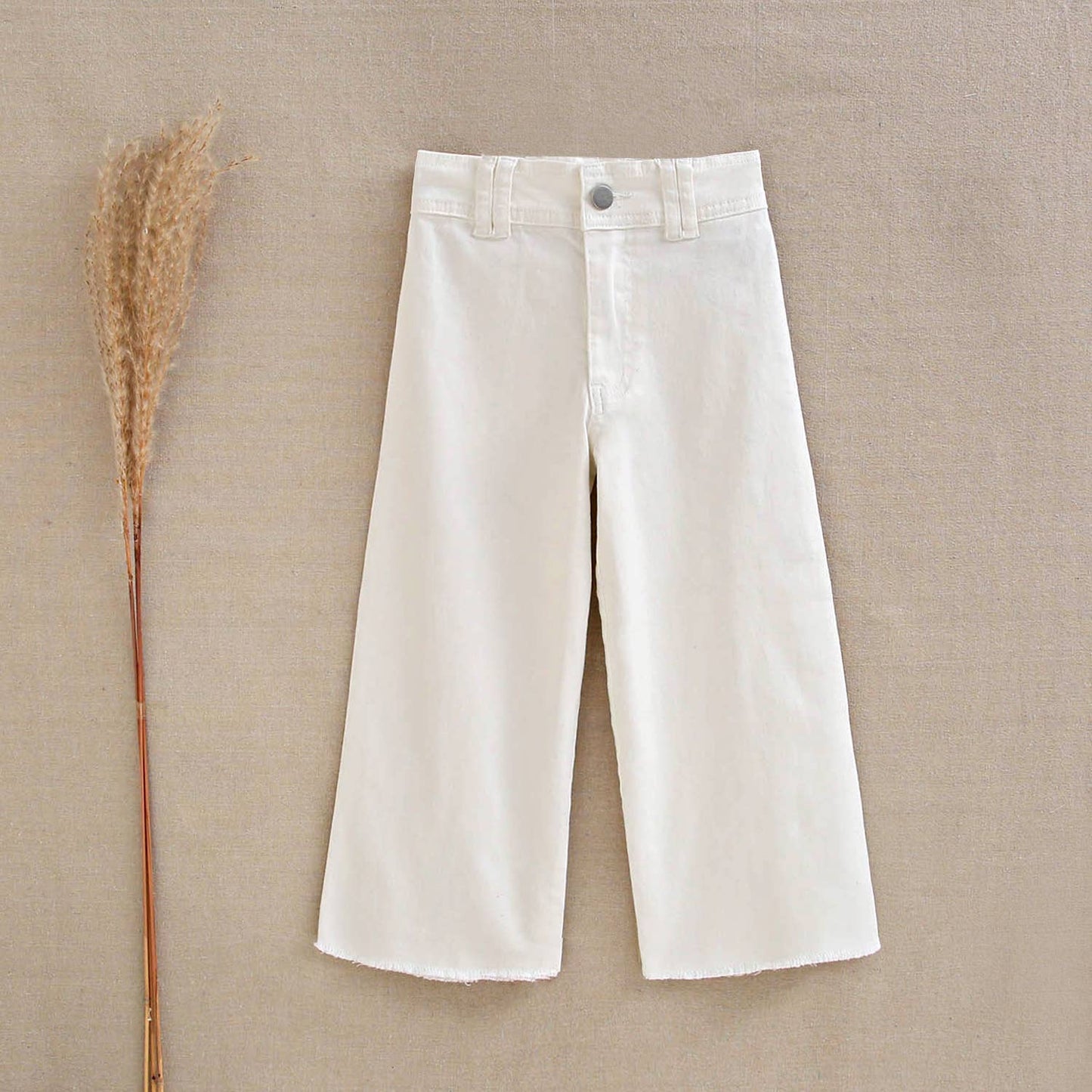 Pantaloni modello jeans bianchi da bambina