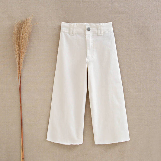 Pantaloni modello jeans bianchi da bambina