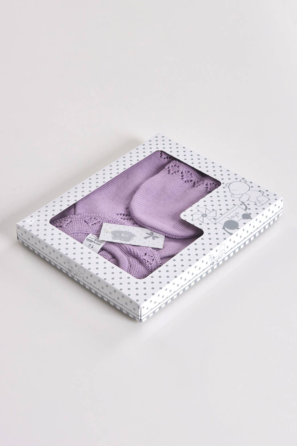 Set 3 Pezzi Maglia Cotone con Volant