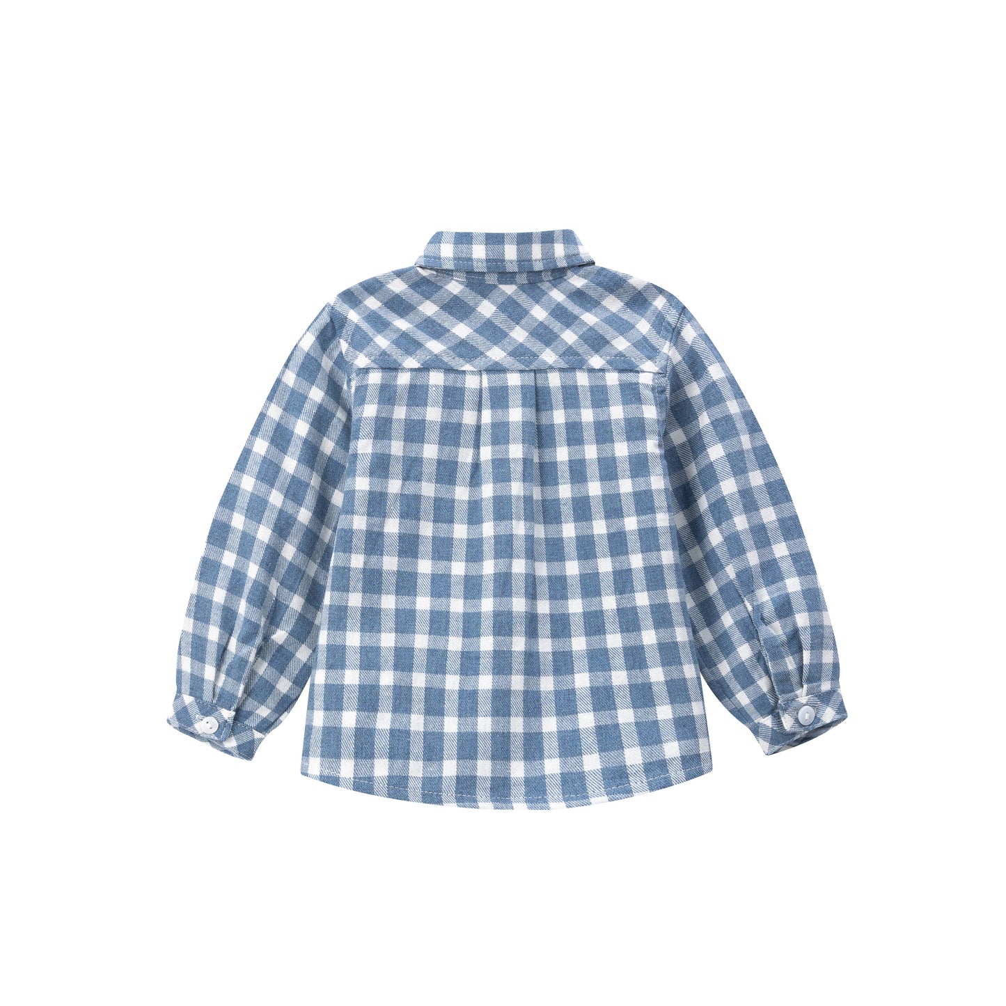 Camicia bambino a quadri blu