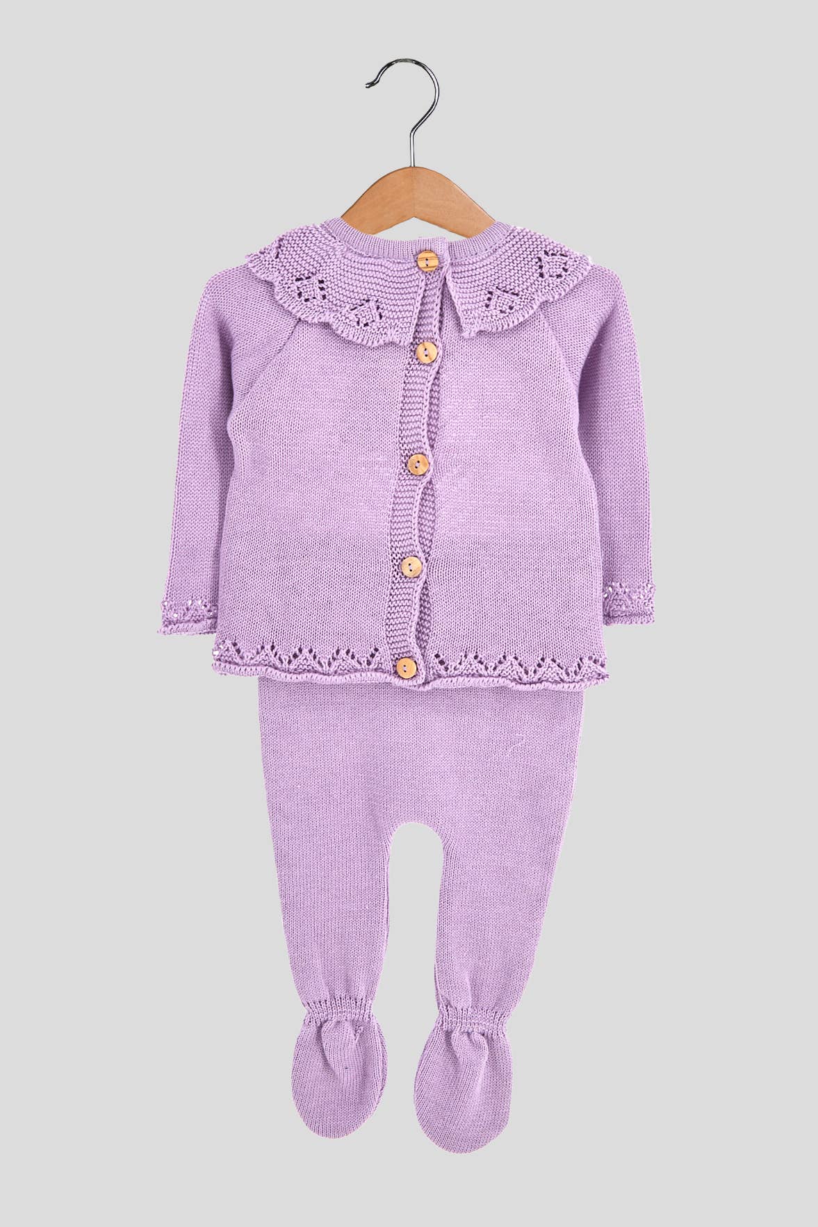 Set 3 Pezzi Maglia Cotone con Volant