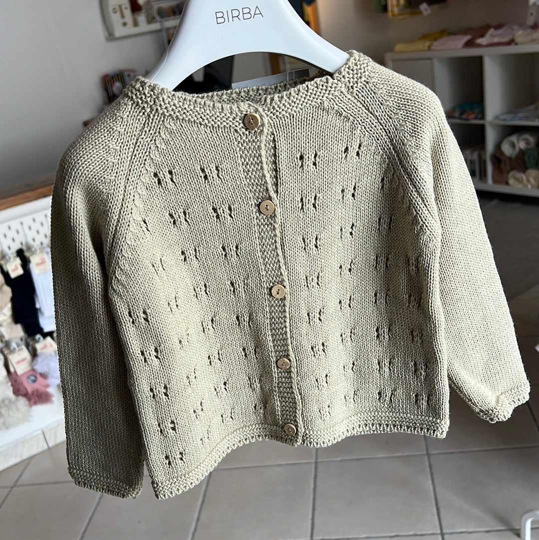 Cardigan traforato yoedu sabbia