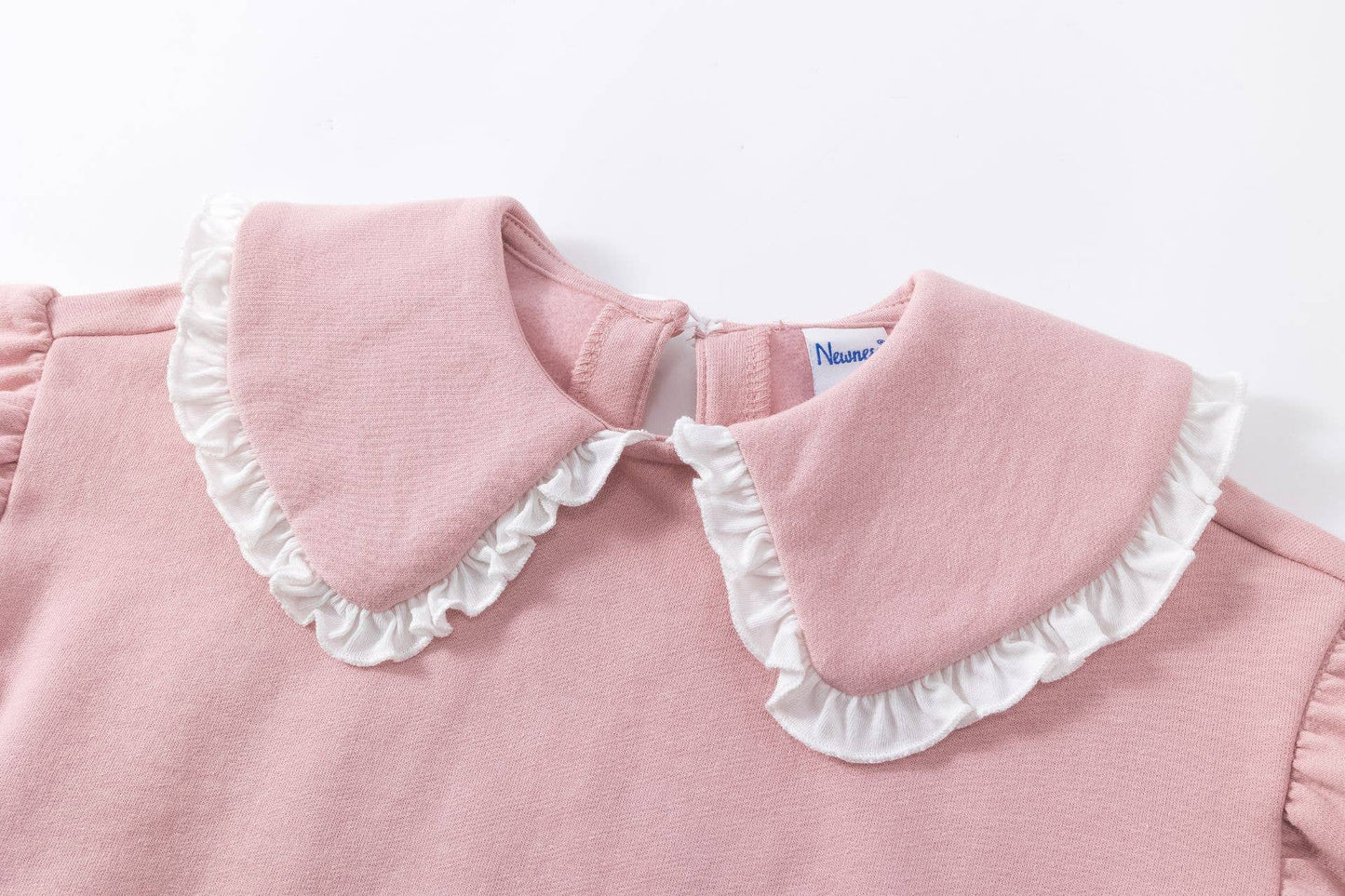 Felpa rosa con colletto ampio