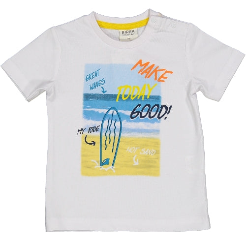 Maglietta manica corta bianca con stampa