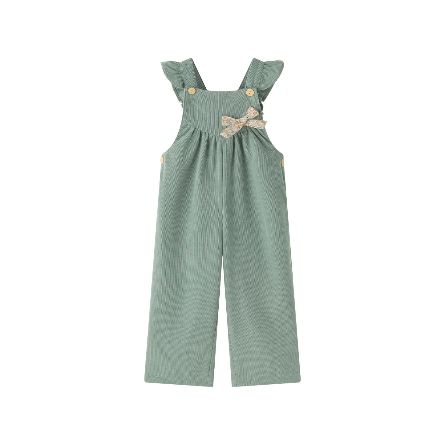 Salopette lunga per bambina in microvelluto JGI95760