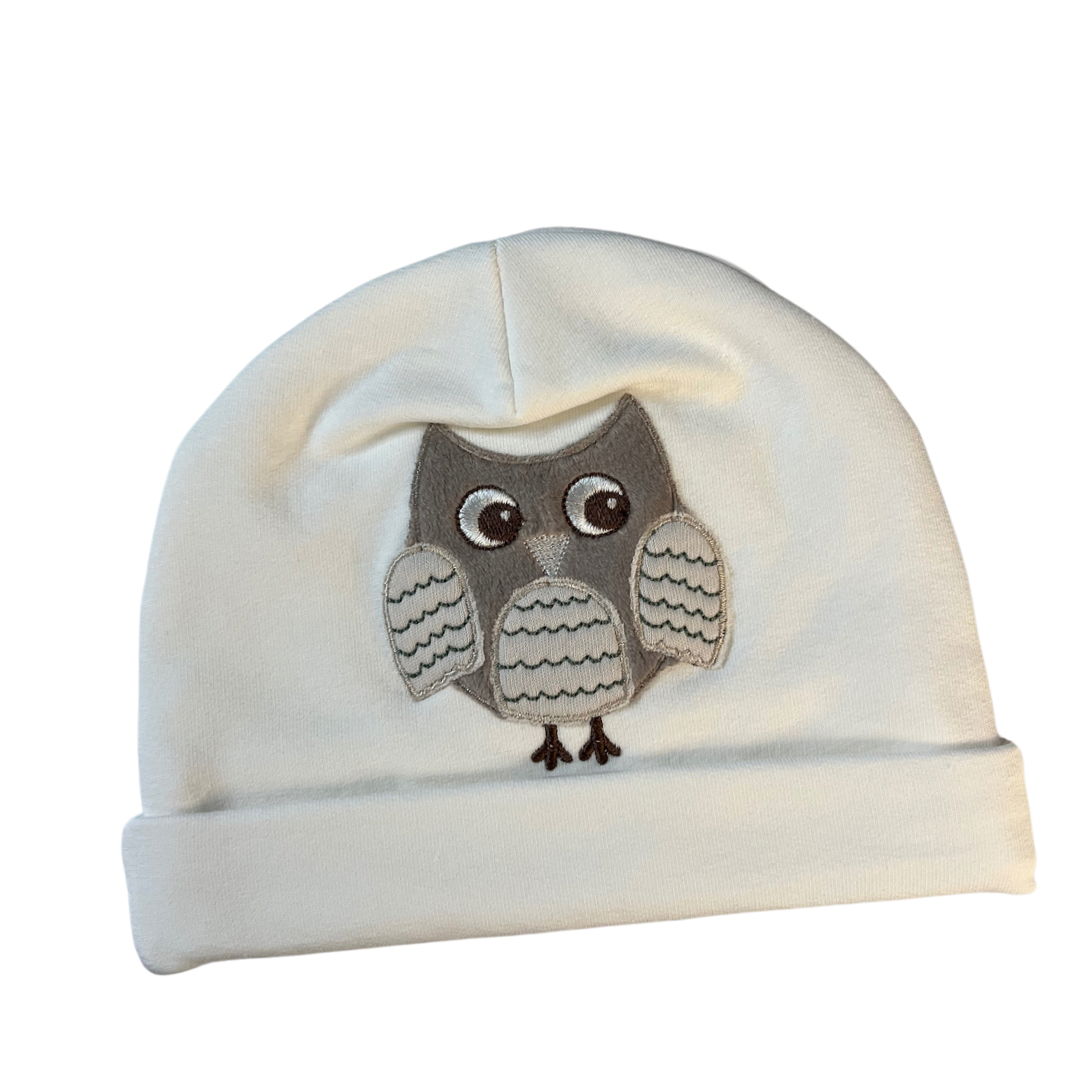 Cappello panna gufo