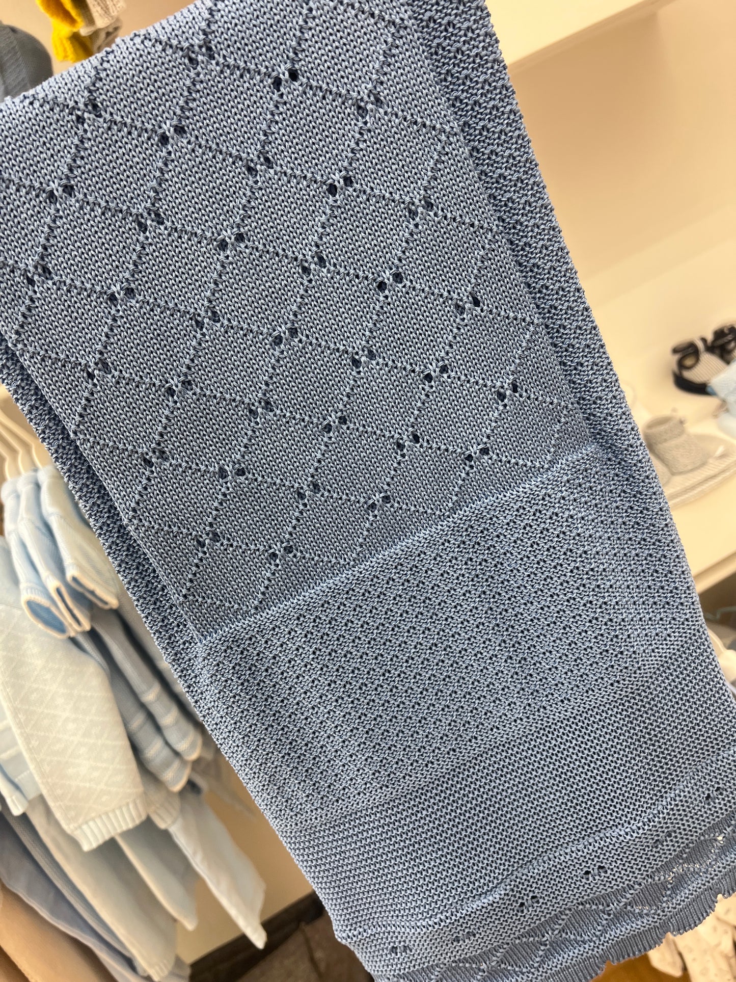 Coperta blu avion in Filo di scozia