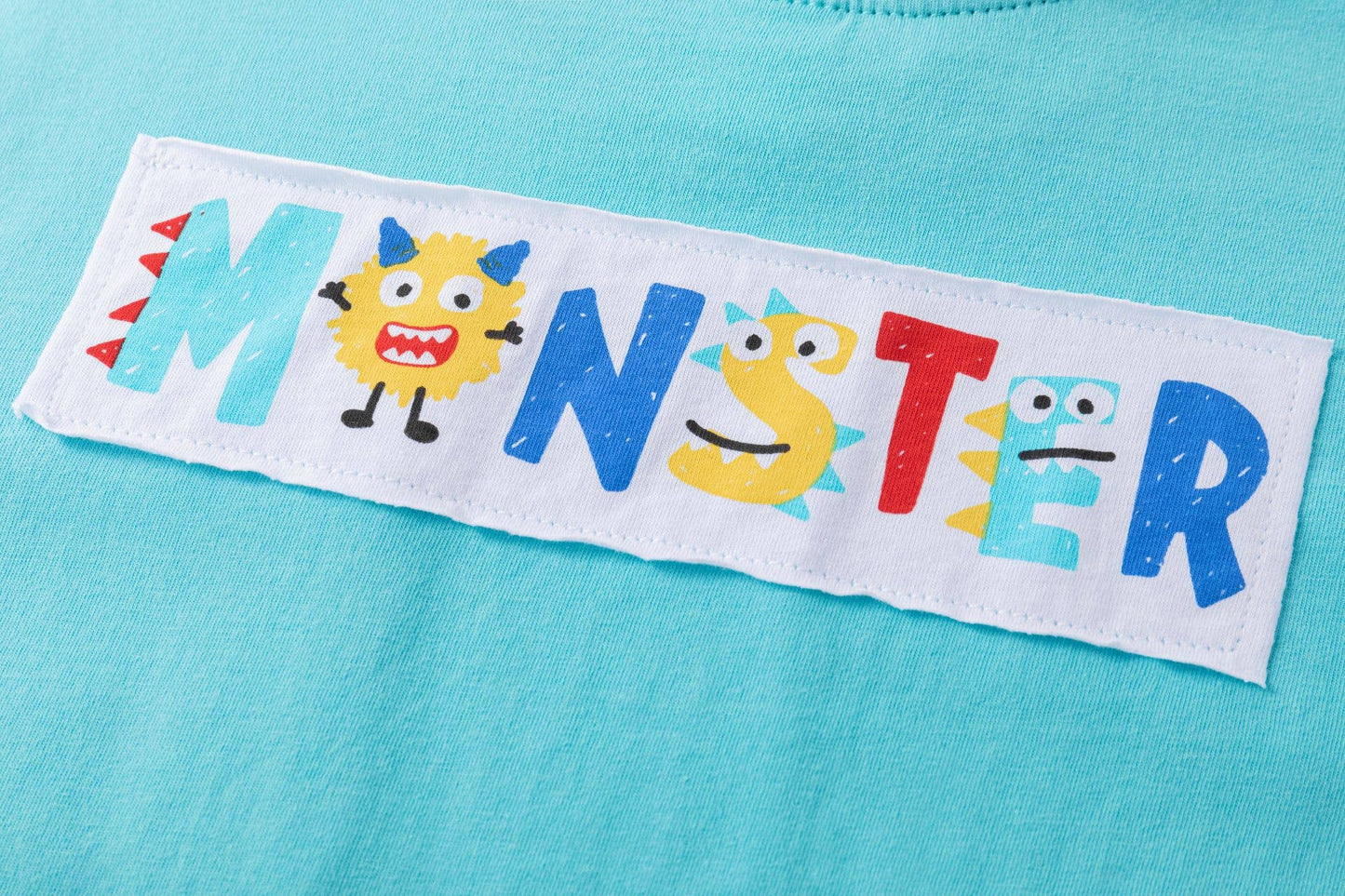 Maglietta a Maniche Corte Azzurro Chiaro 100% Cotone Bambino