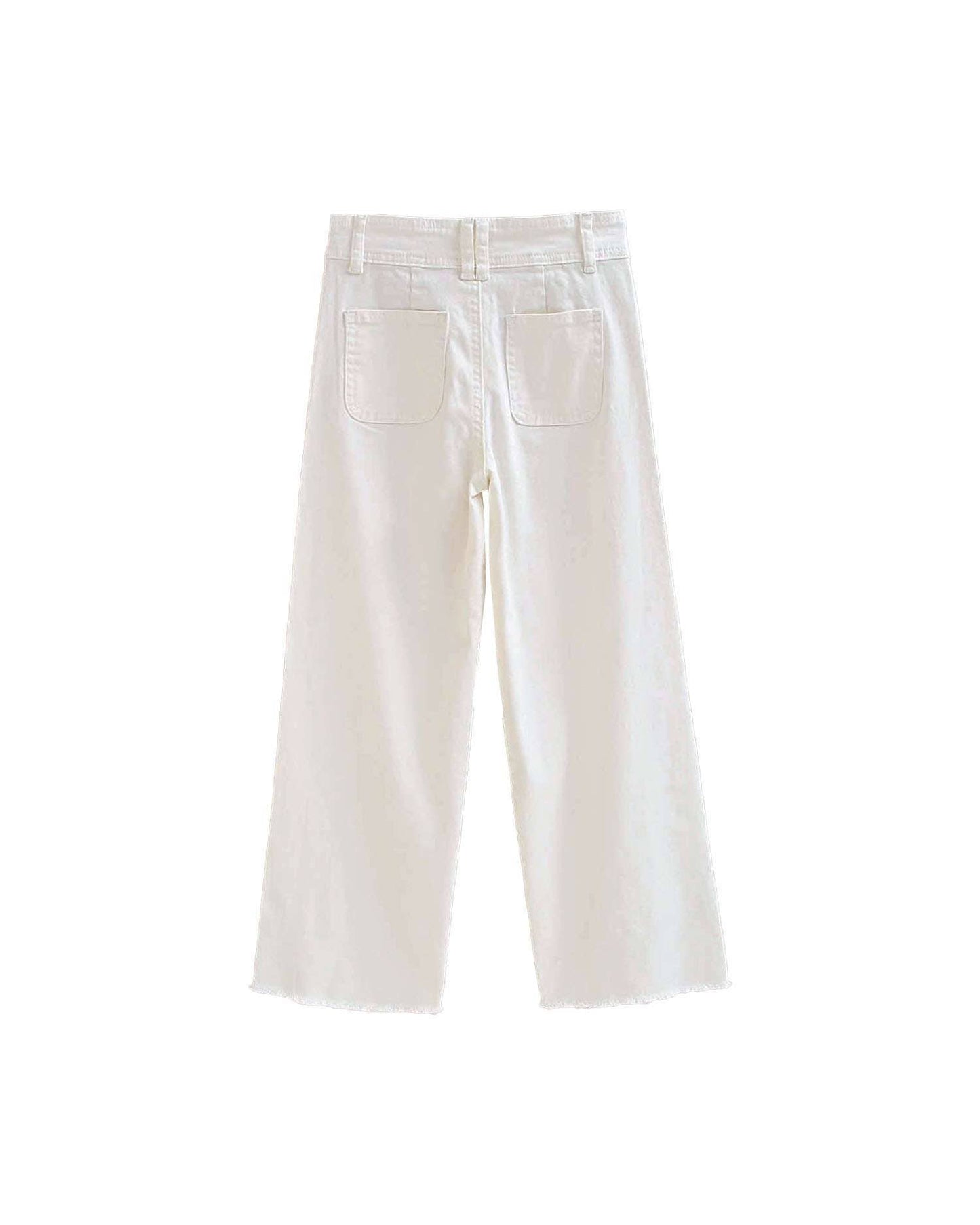 Pantaloni modello jeans bianchi da bambina