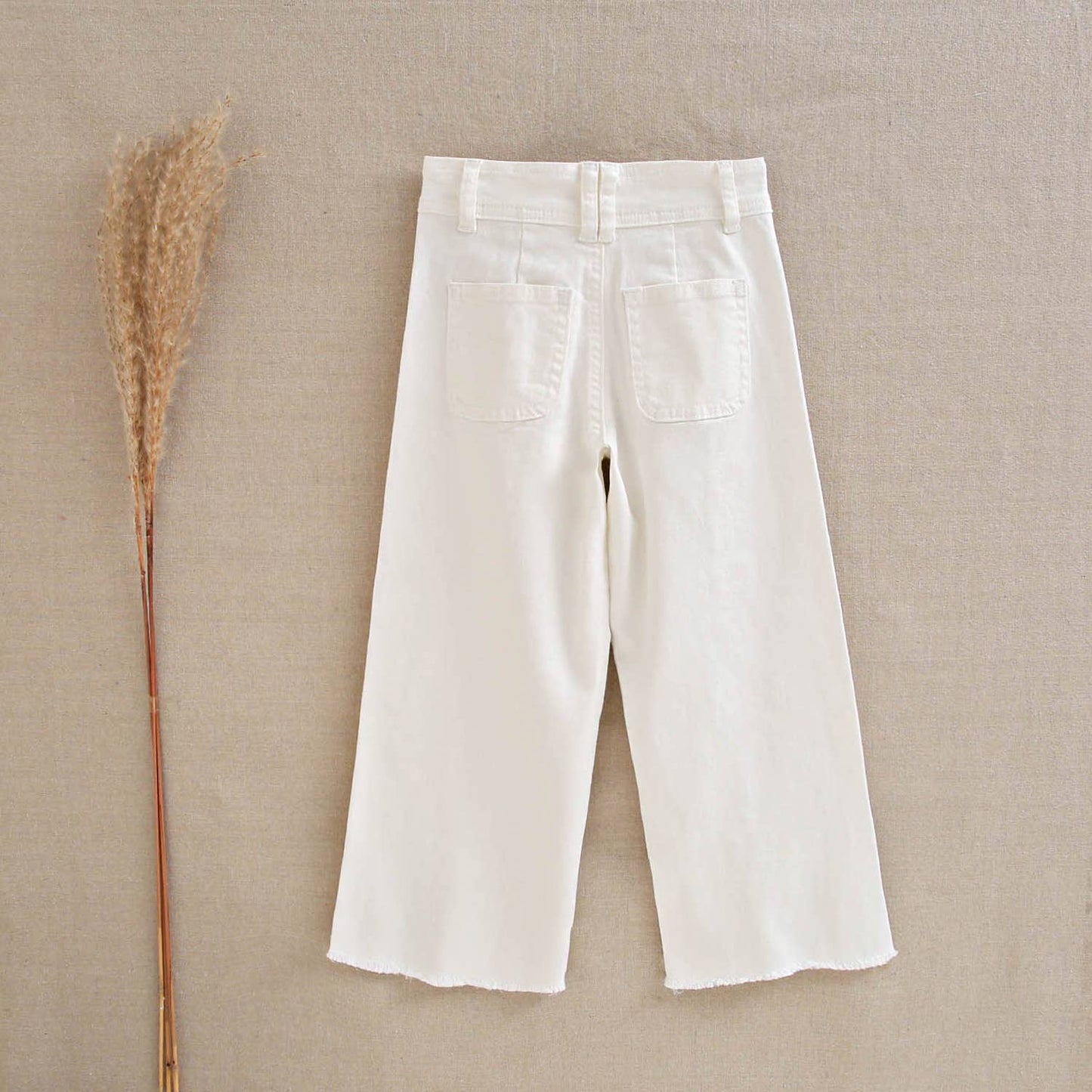 Pantaloni modello jeans bianchi da bambina