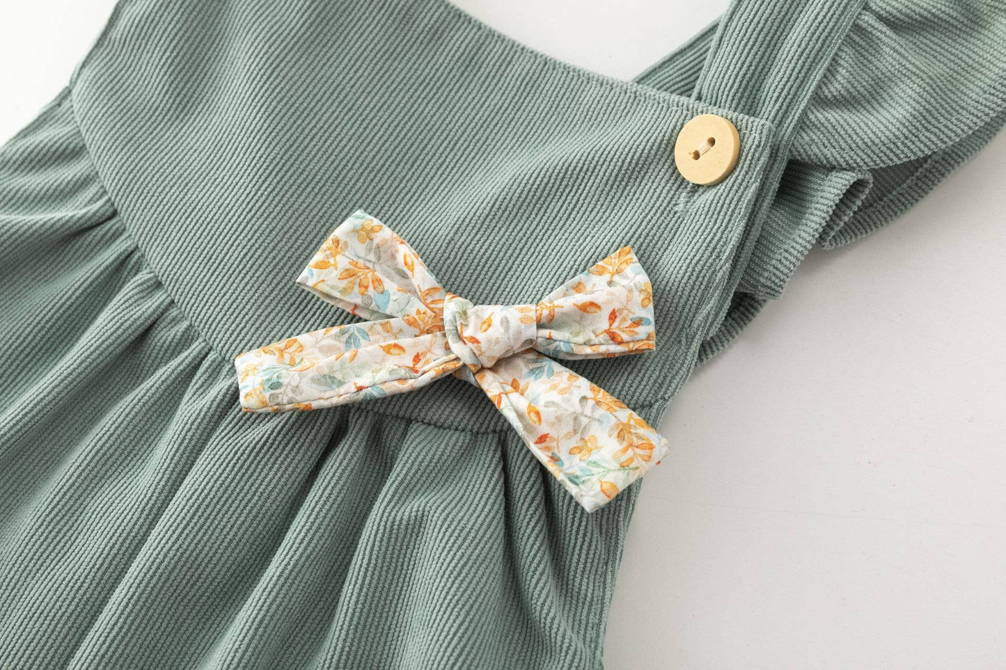 Salopette lunga per bambina in microvelluto JGI95760