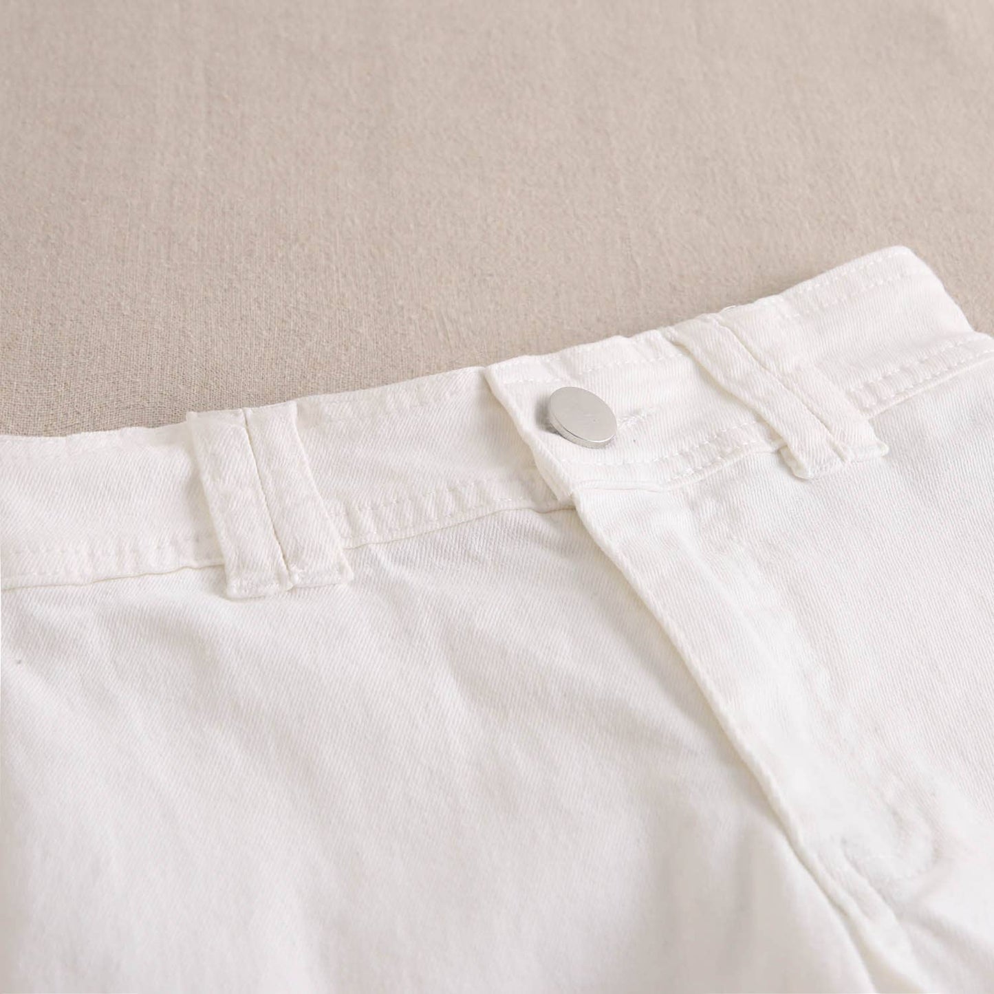 Pantaloni modello jeans bianchi da bambina