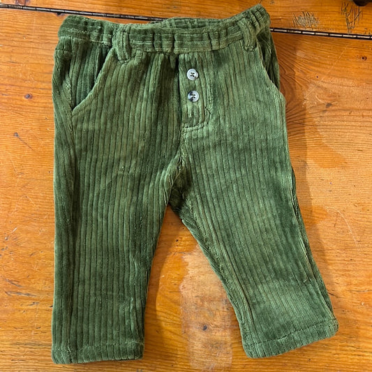 Pantalone Velluto Verde Olio