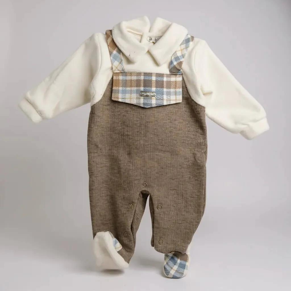 Tutina salopette caldo cotone e ciniglia