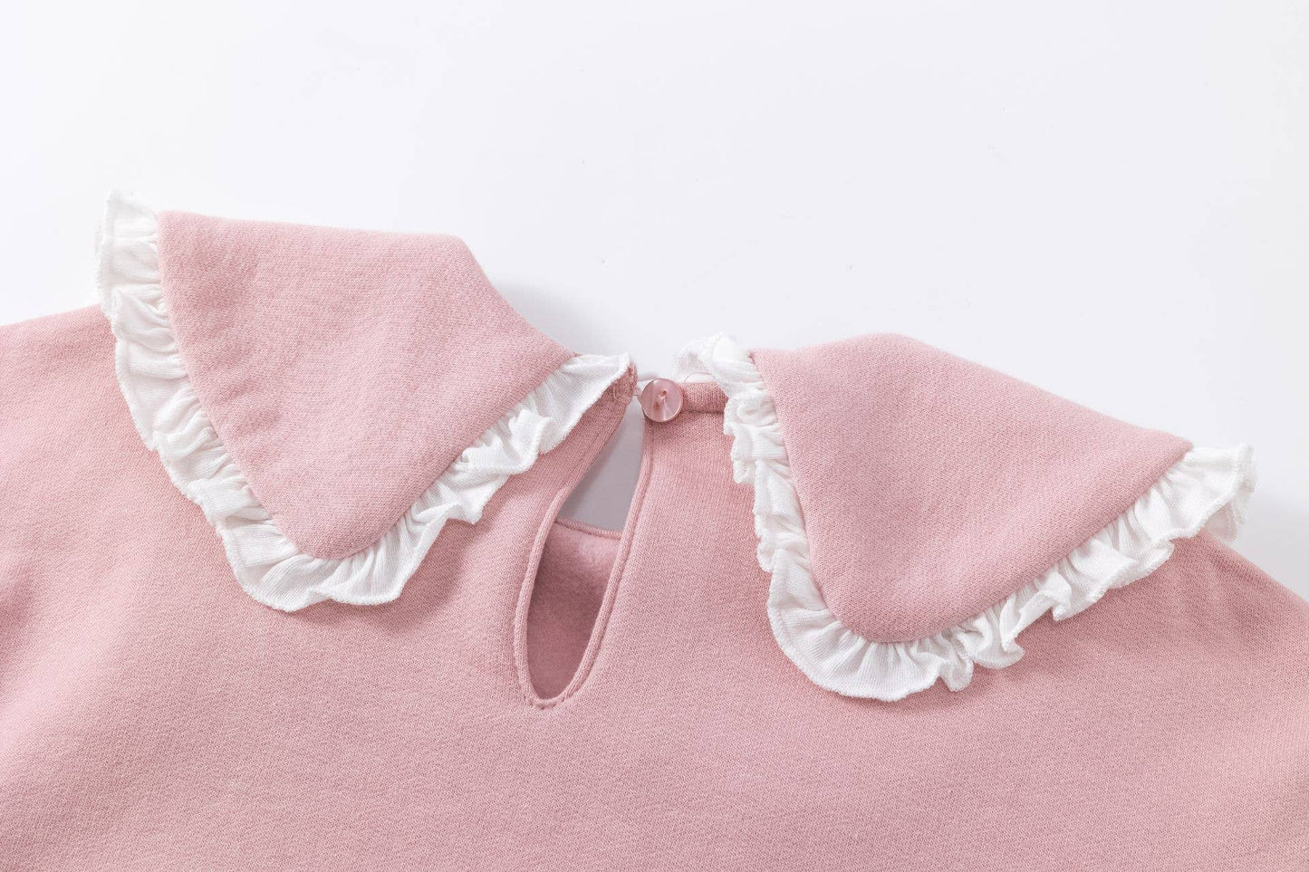 Felpa rosa con colletto ampio