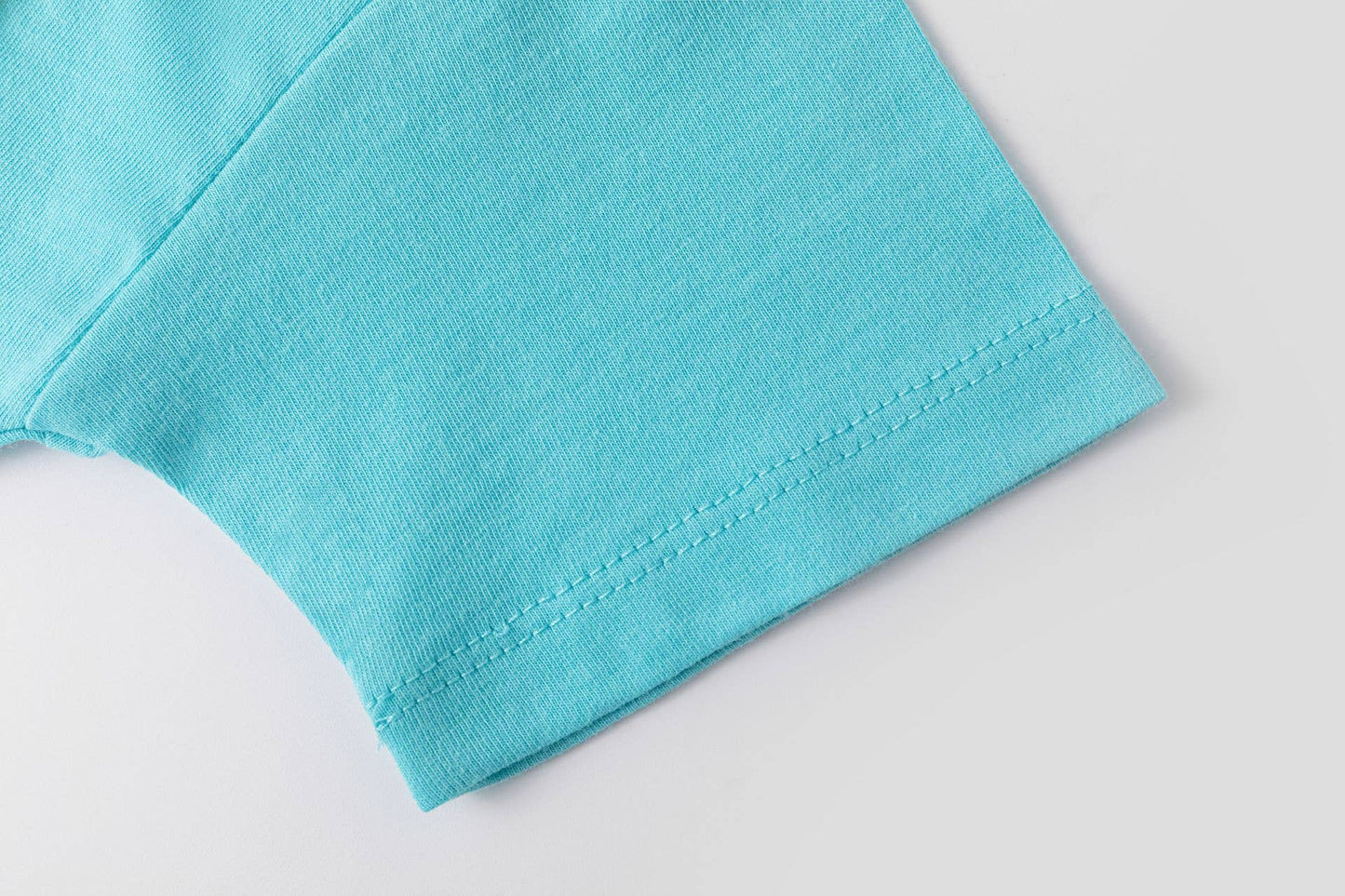 Maglietta a Maniche Corte Azzurro Chiaro 100% Cotone Bambino