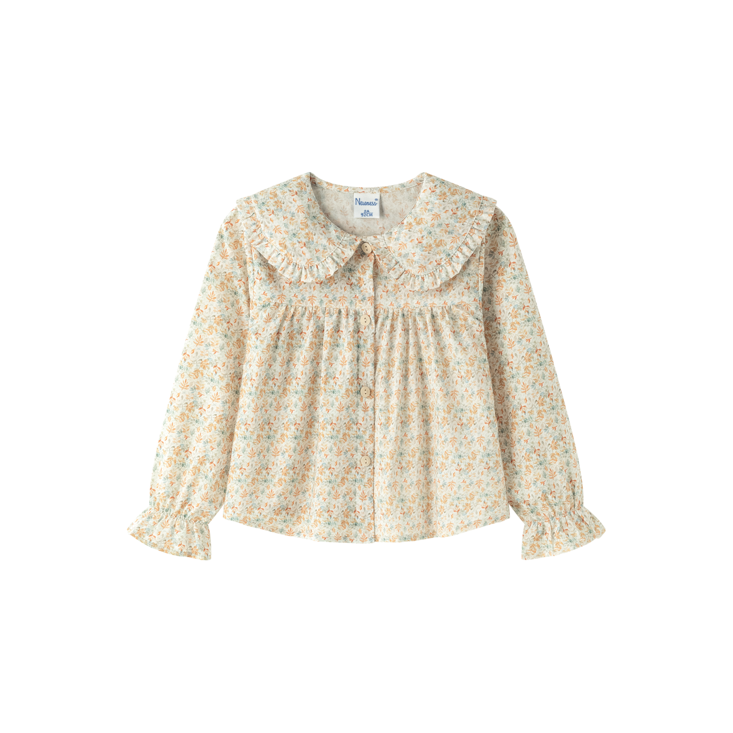 Blusa a maniche lunghe collo Peter Pan bambina