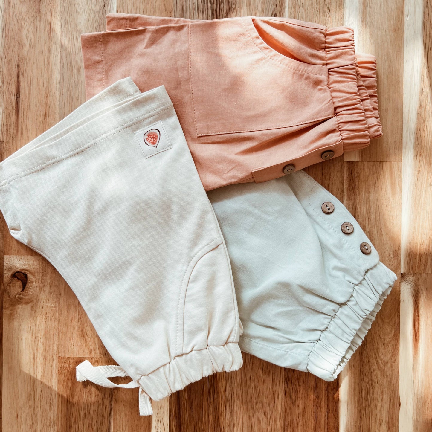 Pantaloncini per neonati/bambini Apricot 100% cotone OEKO-TEX