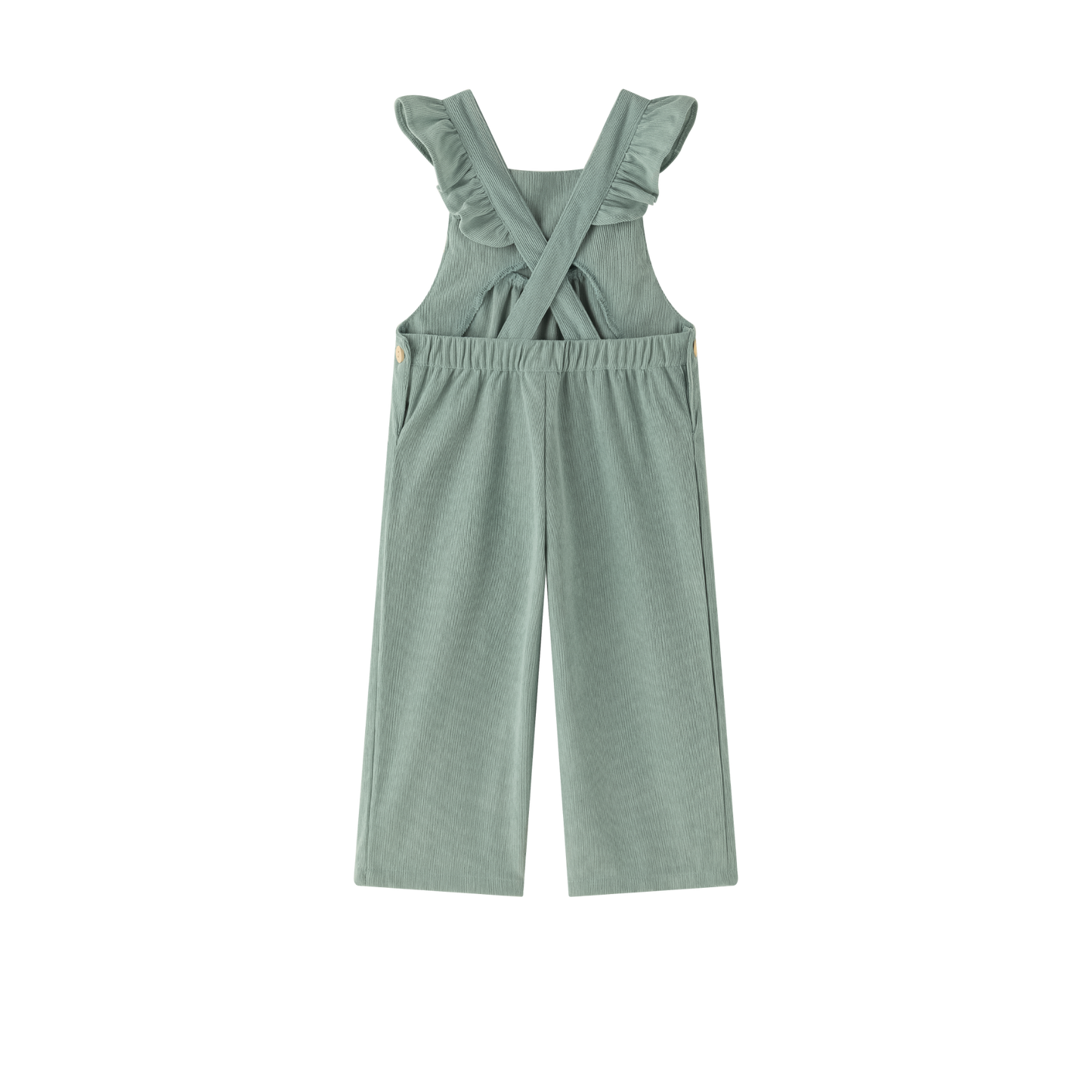 Salopette lunga per bambina in microvelluto JGI95760