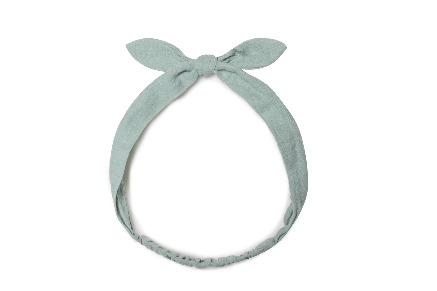 Fascia di Cotone con Fiocco Verde Acqua