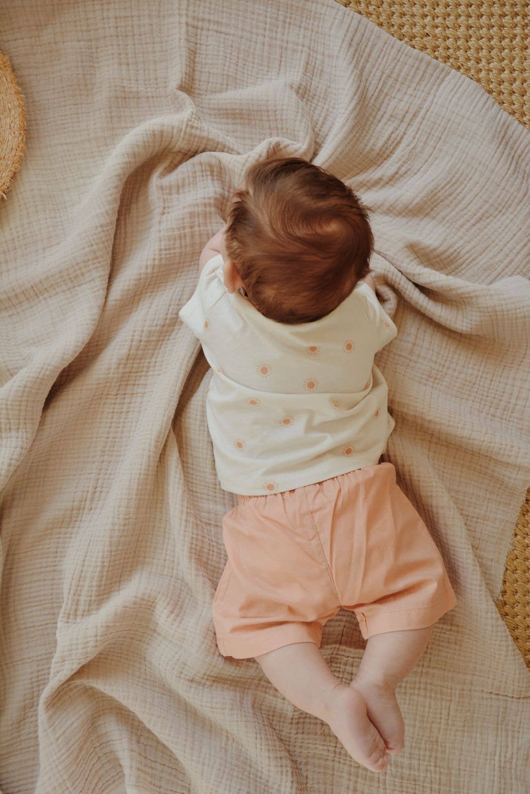 Pantaloncini per neonati/bambini Apricot 100% cotone OEKO-TEX