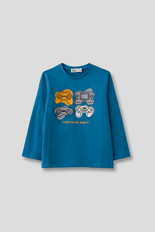 Maglietta Bambino streetmonkey azzurra