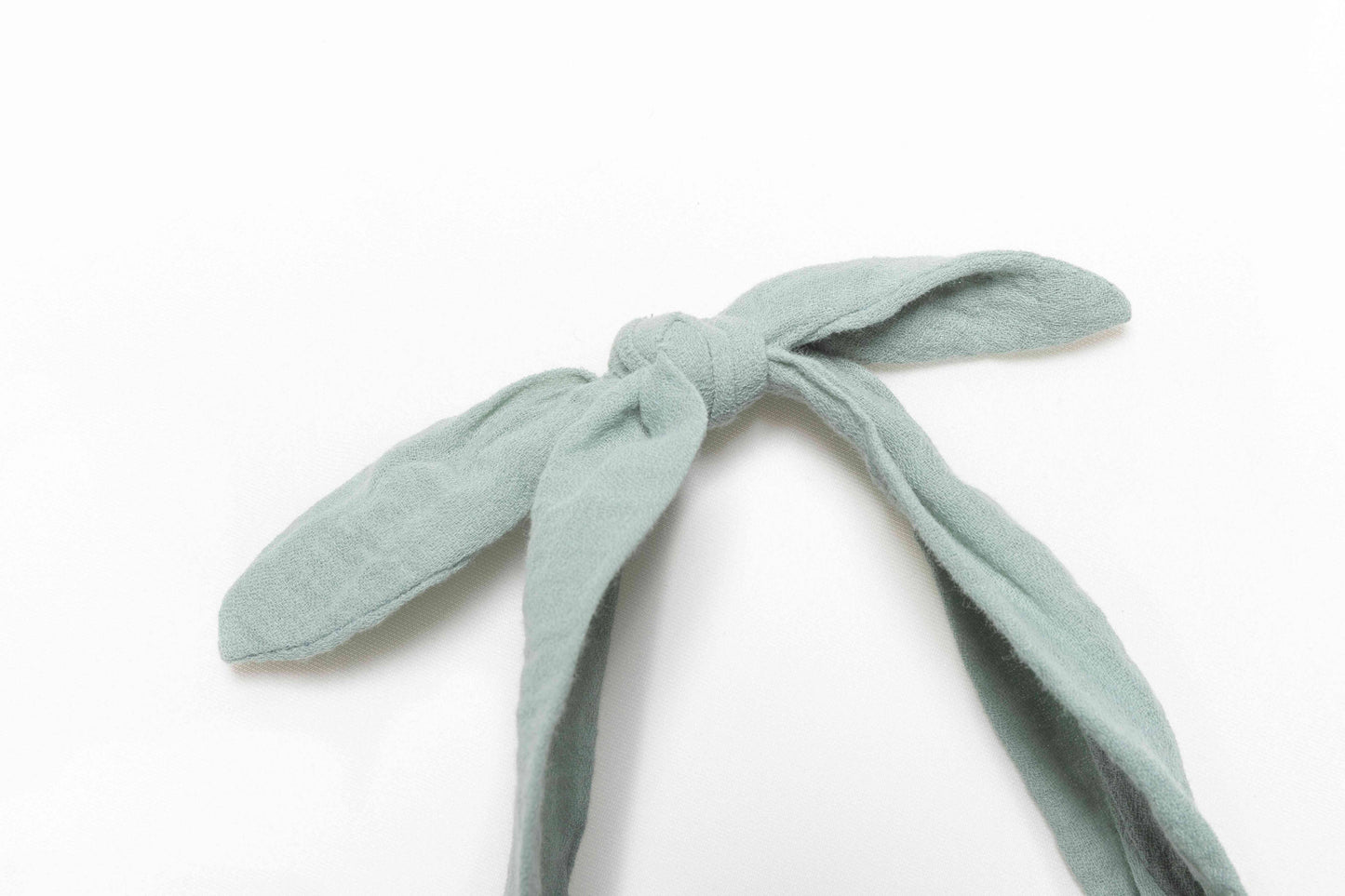 Fascia di Cotone con Fiocco Verde Acqua