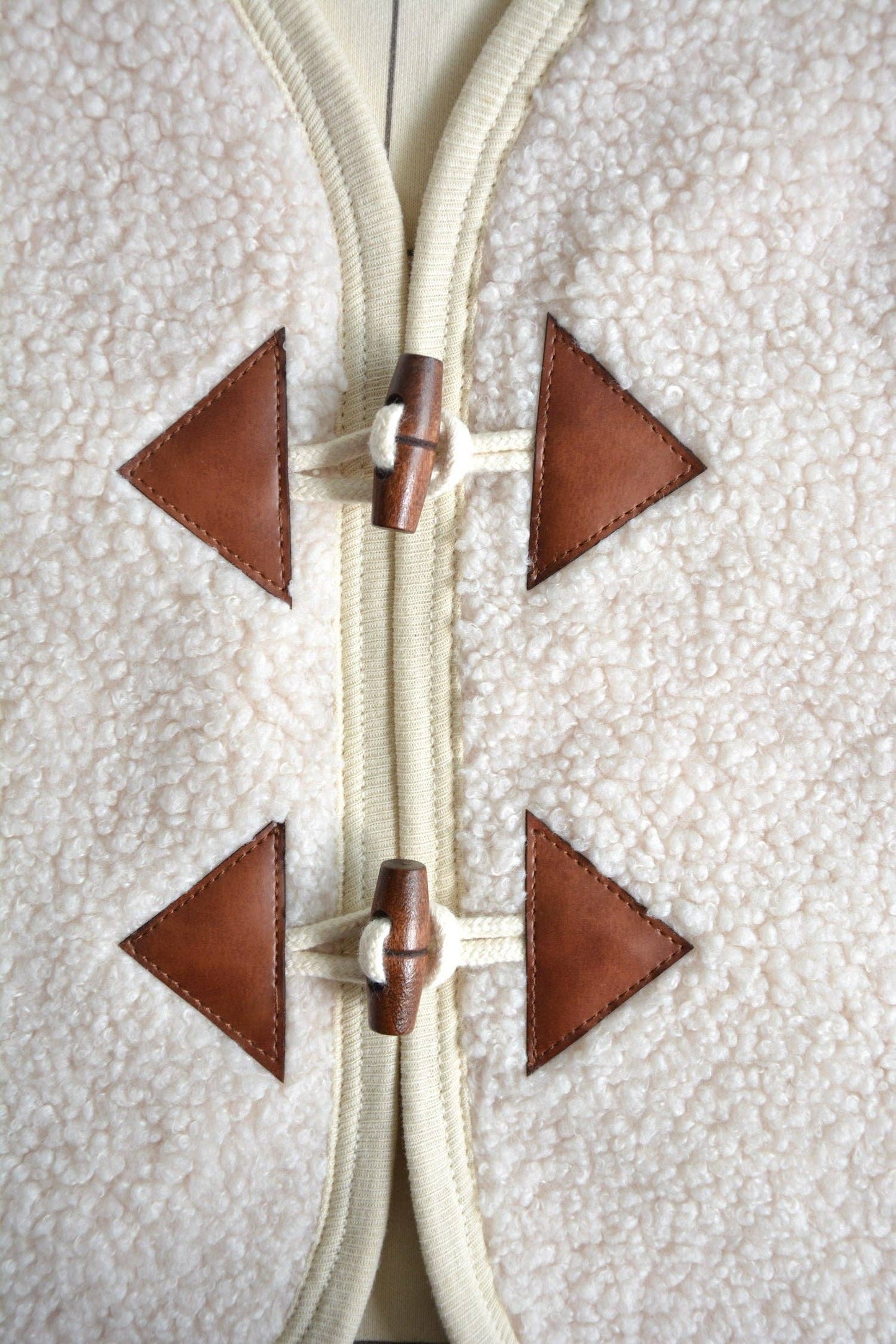 Gilet in peluche per neonati/bambini con fodera a quadretti OEKO-TEX