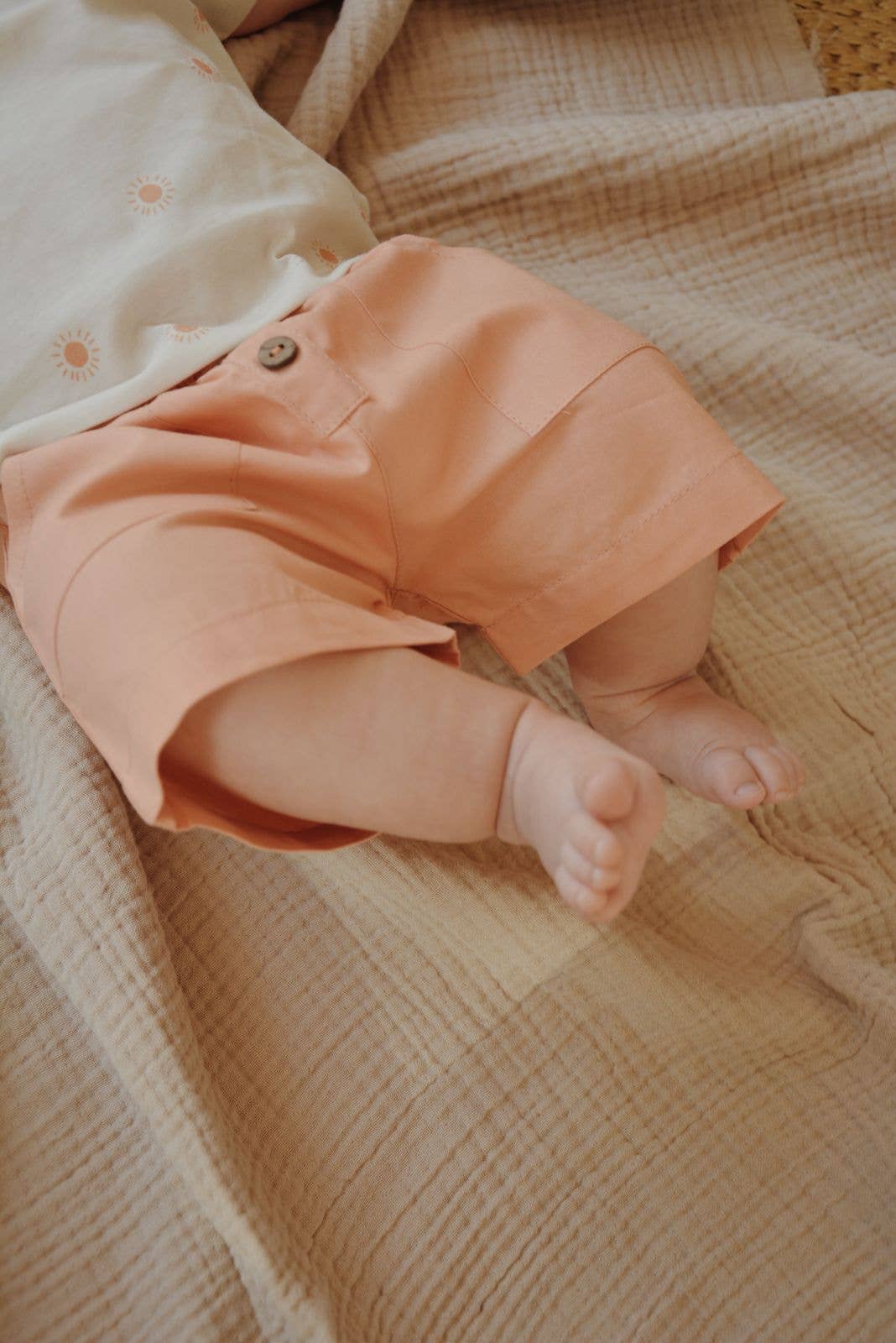 Pantaloncini per neonati/bambini Apricot 100% cotone OEKO-TEX