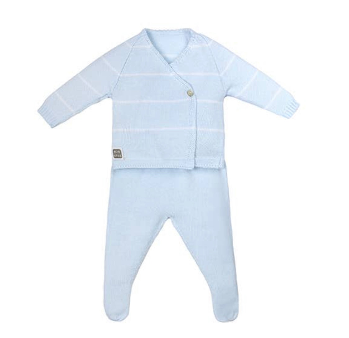 Nicky Baby Set Celeste 100% cotone (2 pezzi)