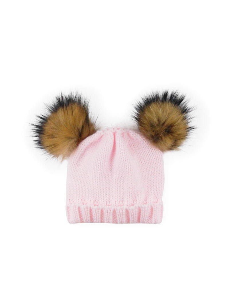 Cappellino DoppioPomPom Rosa