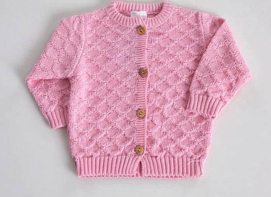 Cardigan Colorato Cotone Rosa